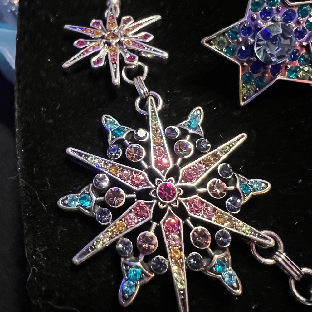KIRKS FOLLY Rainbow Star Starburst Necklace Multicolor 17'' - Picture 5 of 6